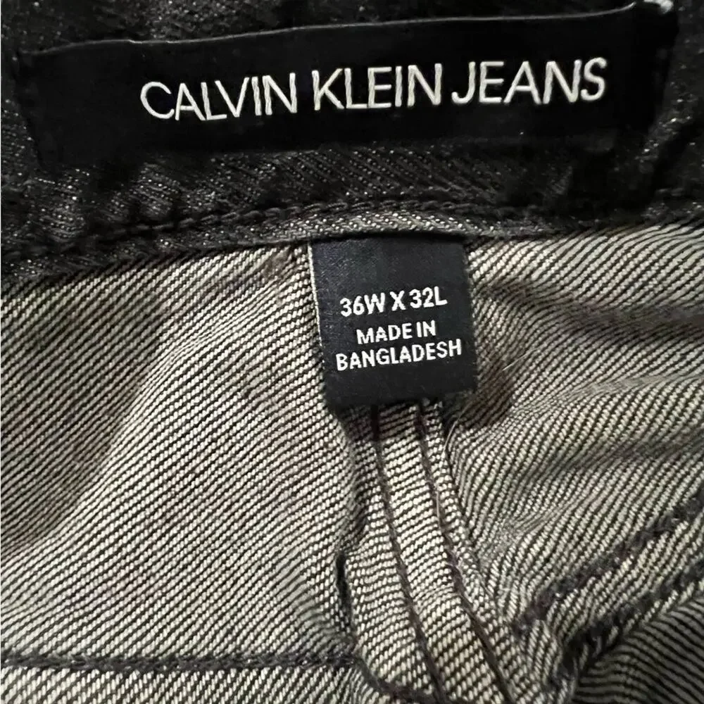 Calvin Klein Men’s Straight Fit Boston Jeans‎ in Black Size 36x30 see note